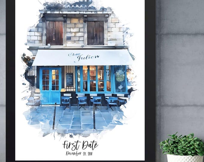 First Date Drawing: Our First Date Painting