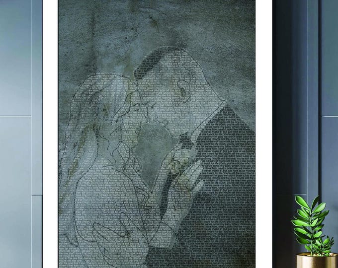 1st Anniversary Paper Gift: Personalized First Dance Lyrics Art