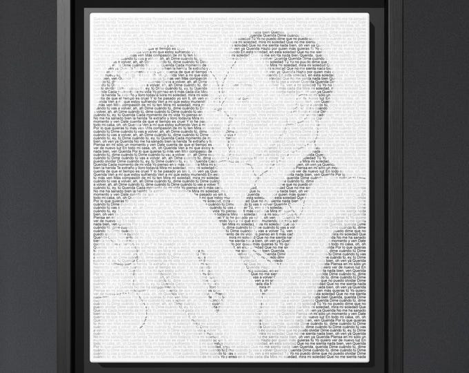 Wedding Song Lyrics from Photo Personalized First Dance Favorite Song Canvas Print 1st Anniversary or 2nd Anniversary Gift