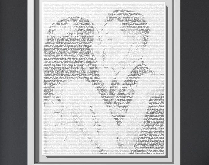 2nd Anniversary Cotton Gift Personalized First Dance Lyrics Art: 1st Anniversary Paper Gift