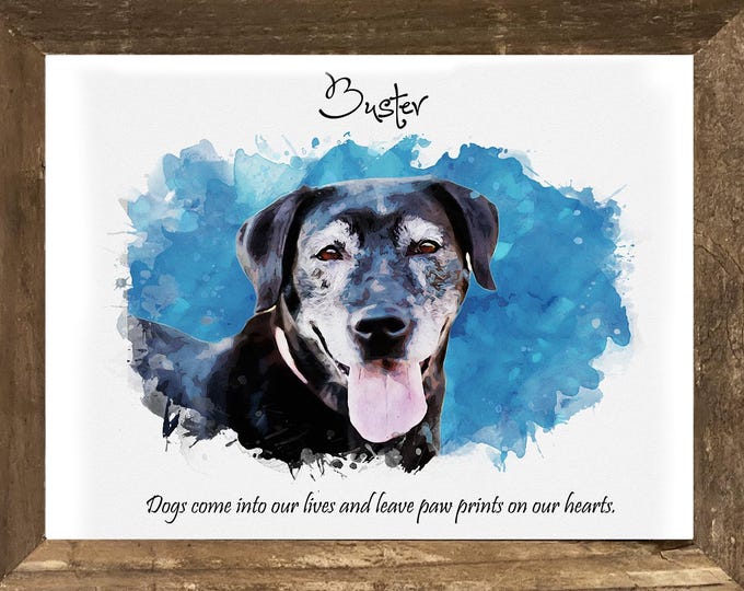 Personalized Pet Memorial Gift or Pet Portrait Gift