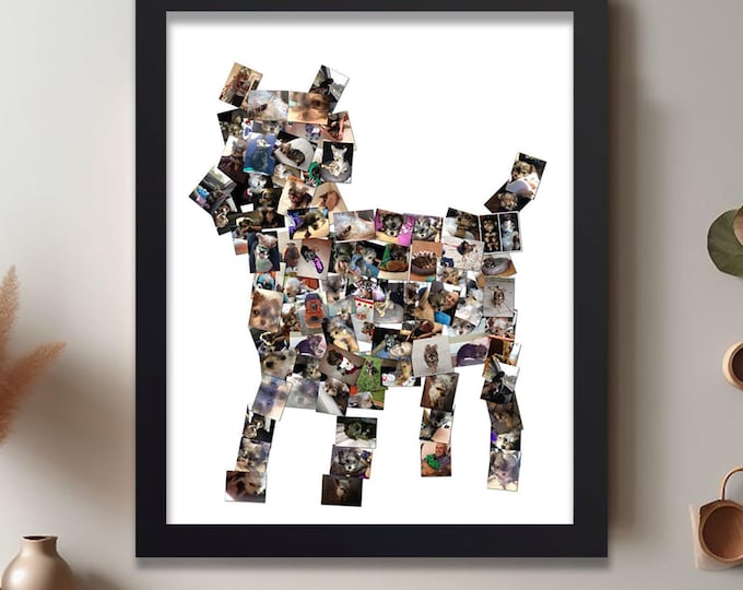 Pet Sympathy Gift, Dog Loss Gift Custom Dog Canvas Mosaic Collage Picture Gift Pet Lover Wall Art