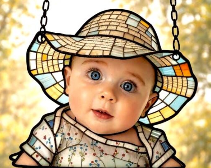 Personalized Dog Memorial Stained Glass Suncatcher, Christian Custom Pet Loss Gift, Rainbow Bridge Dog Portrait, Dog Sympathy Gift