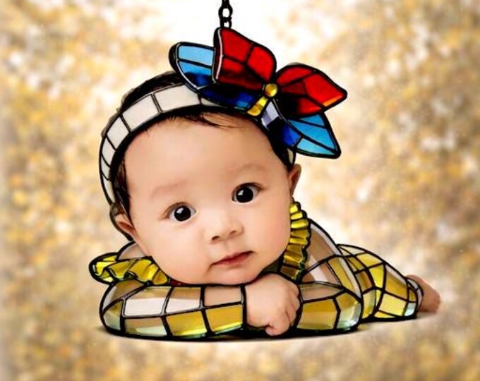 Personalized Dog Memorial Stained Glass Suncatcher, Christian Custom Pet Loss Gift, Rainbow Bridge Dog Portrait, Dog Sympathy Gift