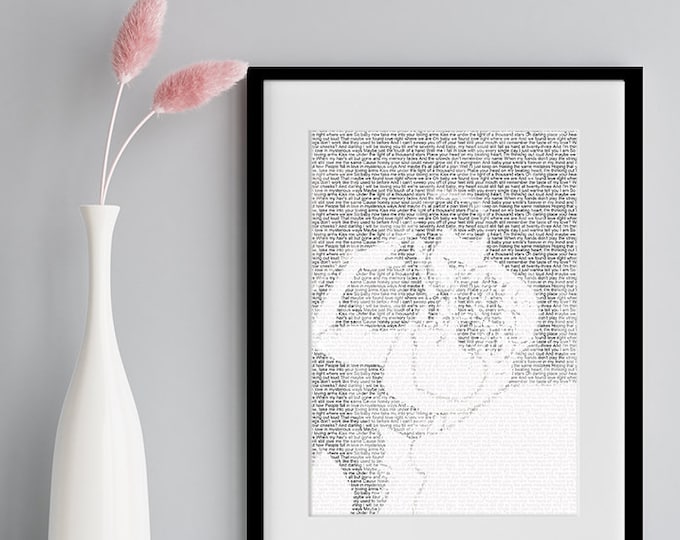 1st Anniversary Gift First Dance Lyrics First Dance Songs Wedding Vow Art Wedding Song Lyrics Paper Anniversary on Heavyweight Paper 8.5x11