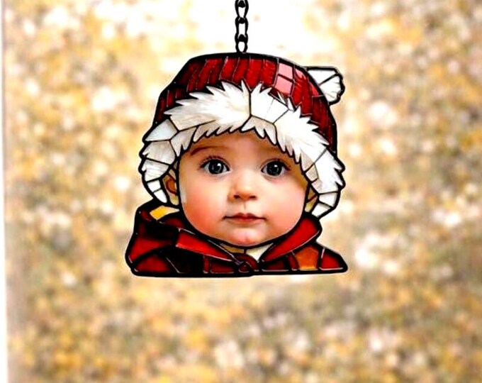 Personalized Dog Memorial Stained Glass Suncatcher, Christian Custom Pet Loss Gift, Rainbow Bridge Dog Portrait, Dog Sympathy Gift