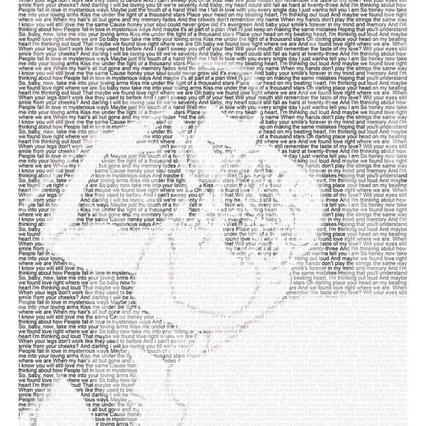 1st Anniversary Gift First Dance Lyrics First Dance Songs Wedding Vow Art Wedding Song Lyrics Paper Anniversary on Heavyweight Paper 8.5x11