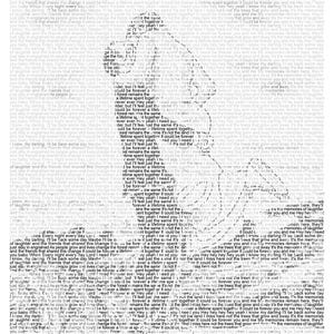 Personalisierte Erster Tanz Songtexte Kunst: Papiergeschenk zum 1. Jahrestag Bild 14