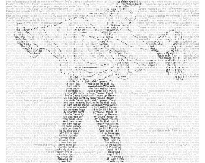 First Dance Lyrics Art, Custom Song, 1st Anniversary Gift