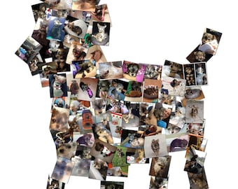 Custom Dog Canvas Mosaic Collage Picture Gift Pet Lover Wall Art 16x20