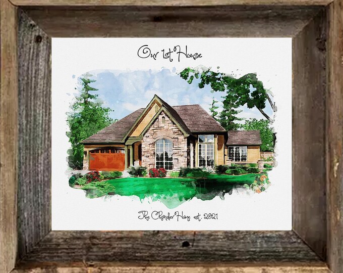 Housewarming Gift Watercolor Painting