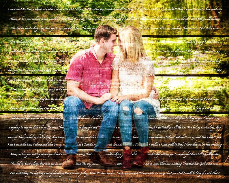 5th Anniversary Gift 5 Year Anniversary Wedding Picture Gift Parents Anniversary 5th Anniversary Sign Home Decor Wood Print Home Decor 16x20