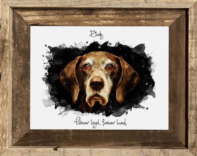Personalized Pet Memorial Gift or Pet Portrait Gift
