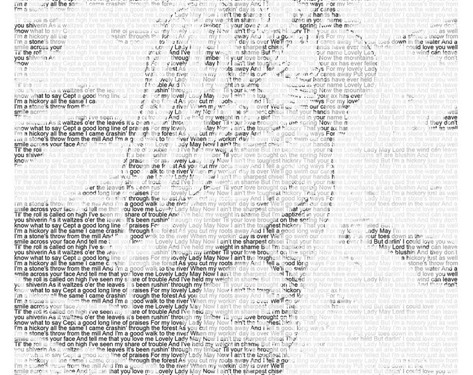 Custom Song Lyrics Photo Art Print: Anniversary, Engagement Gift