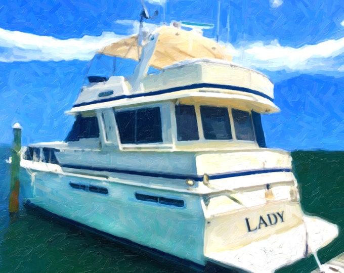 Custom Boat Oil Painting Canvas Decoration Wall Art 12x16