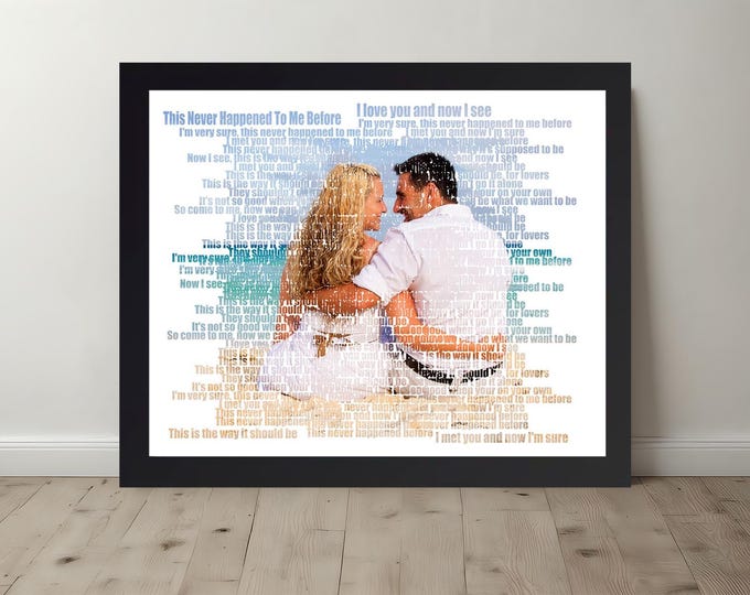 1st Anniversary Paper Gift: Personalized First Dance Lyrics Art