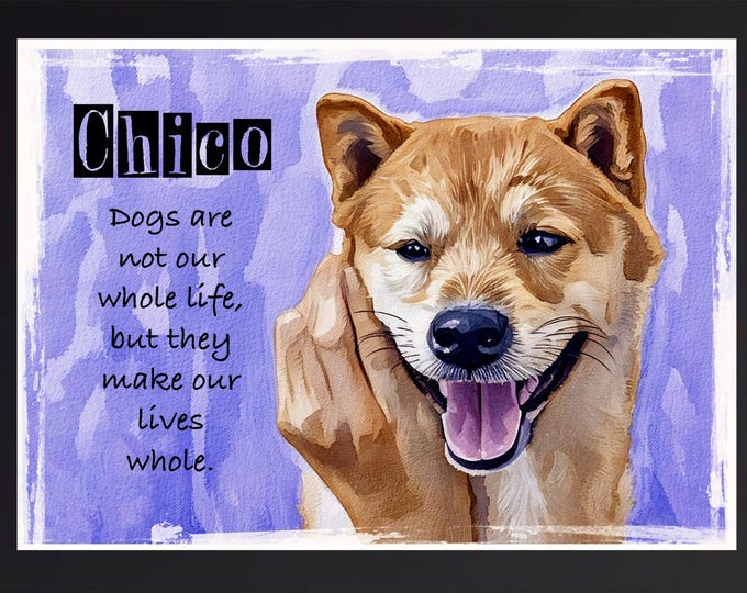 Dog Memorial Gift: Personalized Pet Memorial Gift or Pet Portrait Gift