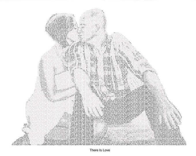 Custom Wedding Vows Photo Art Print: Personalized Song Lyrics Gift