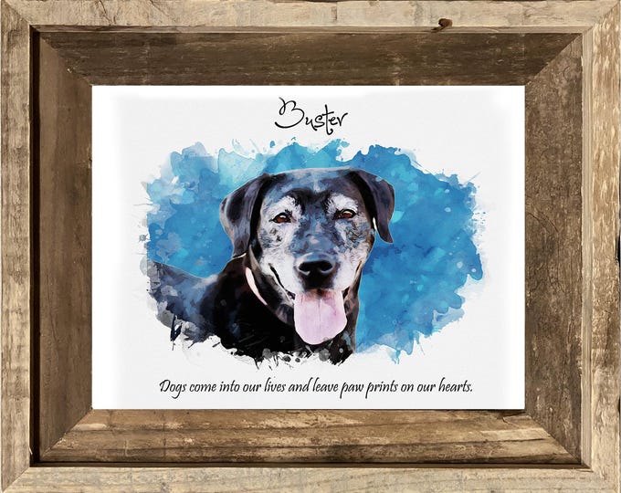 Personalized Pet Memorial Gift or Pet Portrait Gift