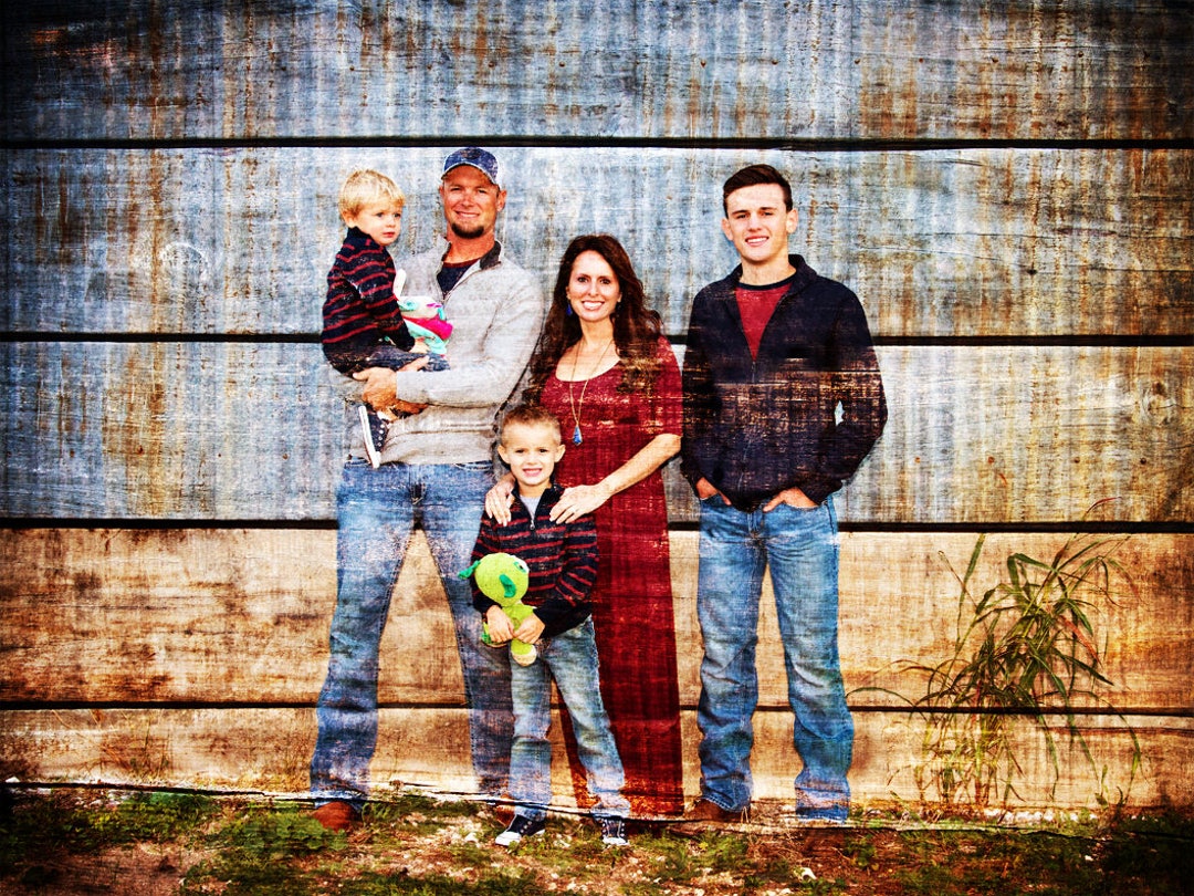 Custom Family Portrait Wood Print: Rustic Home Decor - Etsy