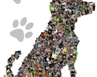 Tier Foto Mosaik Kunst: Personalisierte Leinwand Collage (16x20)