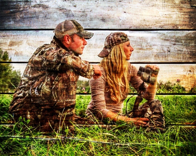 Hunter Gift Outdoorsman Gift Photo Gift Photo On Wood Gift For Couple Gift For Him Gift For Husband Wood Print Rustic Home Decor