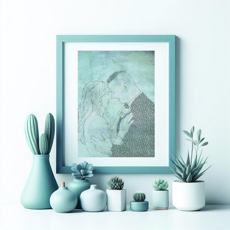 Personalisierte Erster Tanz Songtexte Kunst: Papiergeschenk zum 1. Jahrestag Bild 2