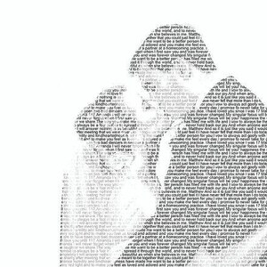 1st Anniversary First Dance Lyrics Wedding Vow Art Paper Anniversary Gift Wedding Song Lyric Photo Gift on Art Paper 8.5x11 image 3