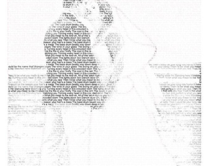 Personalized First Dance Lyrics Art - 1st Anniversary Paper Gift