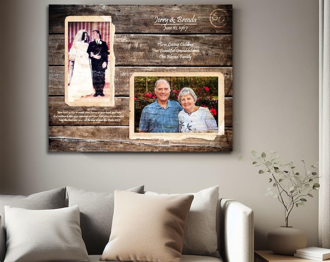 Parents 50th Anniversary Gift Golden Anniversary Gifts For Parents Parents Anniversary Gift 50 Years Of Marriage 50 Years Ago 16x20