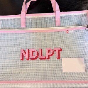 Large Embroidered Needlepoint Bag- Bars, WIP, NDLPT image 5