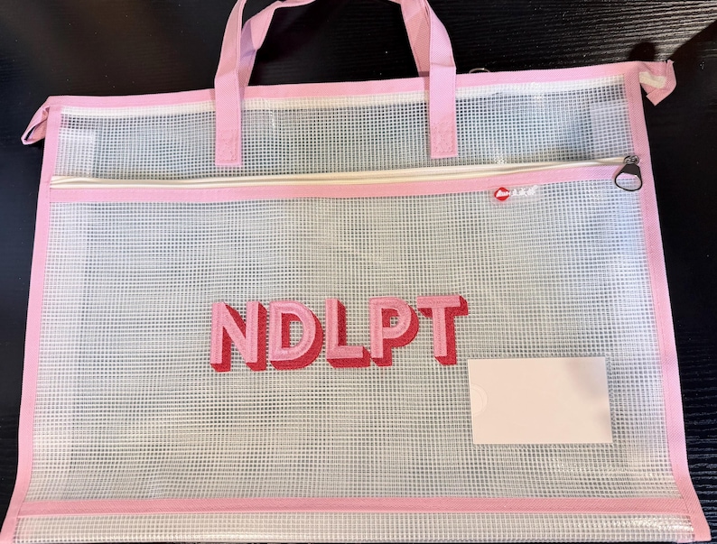 Large Embroidered Needlepoint Bag- Bars, WIP, NDLPT image 5