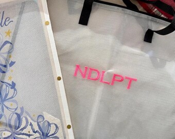 Extra Large Embroidered Needlepoint Bag - NDLPT, WIP, Bars storage