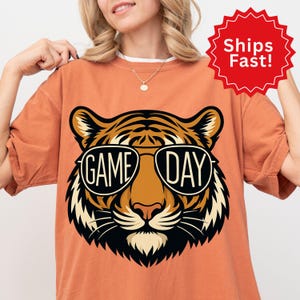 Comfort Colors, Game Day Football Shirt, Tiger Football Shirt, Cute Tiger Football Mom Shirt, Football Fan Shirt