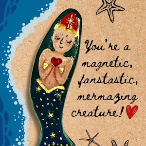 Handmade Mermaid Fridge Magnet / Gift for Her
