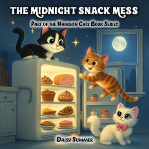Funny Rhyming Cat Story: The Midnight Snack Mess, Read-Aloud Kids Book Ages 3-8