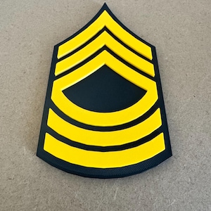 Custom Army Master Sergeant (MSG) Rank Insignia for Retirement Plaque, Soldier Promotion, Achievement Honor
