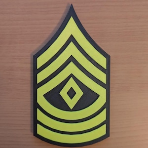 Custom Army First Sergeant (1SG) Rank Insignia for Retirement Plaque, Soldier Promotion, Achievement Honor