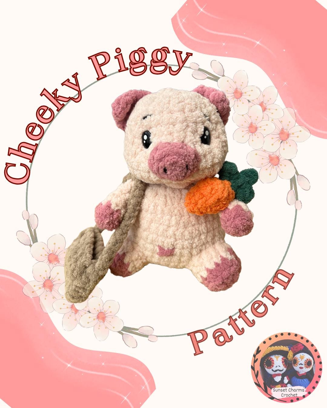 Cheeky Pattern Cheeky Piggy / Pattern Only - Etsy