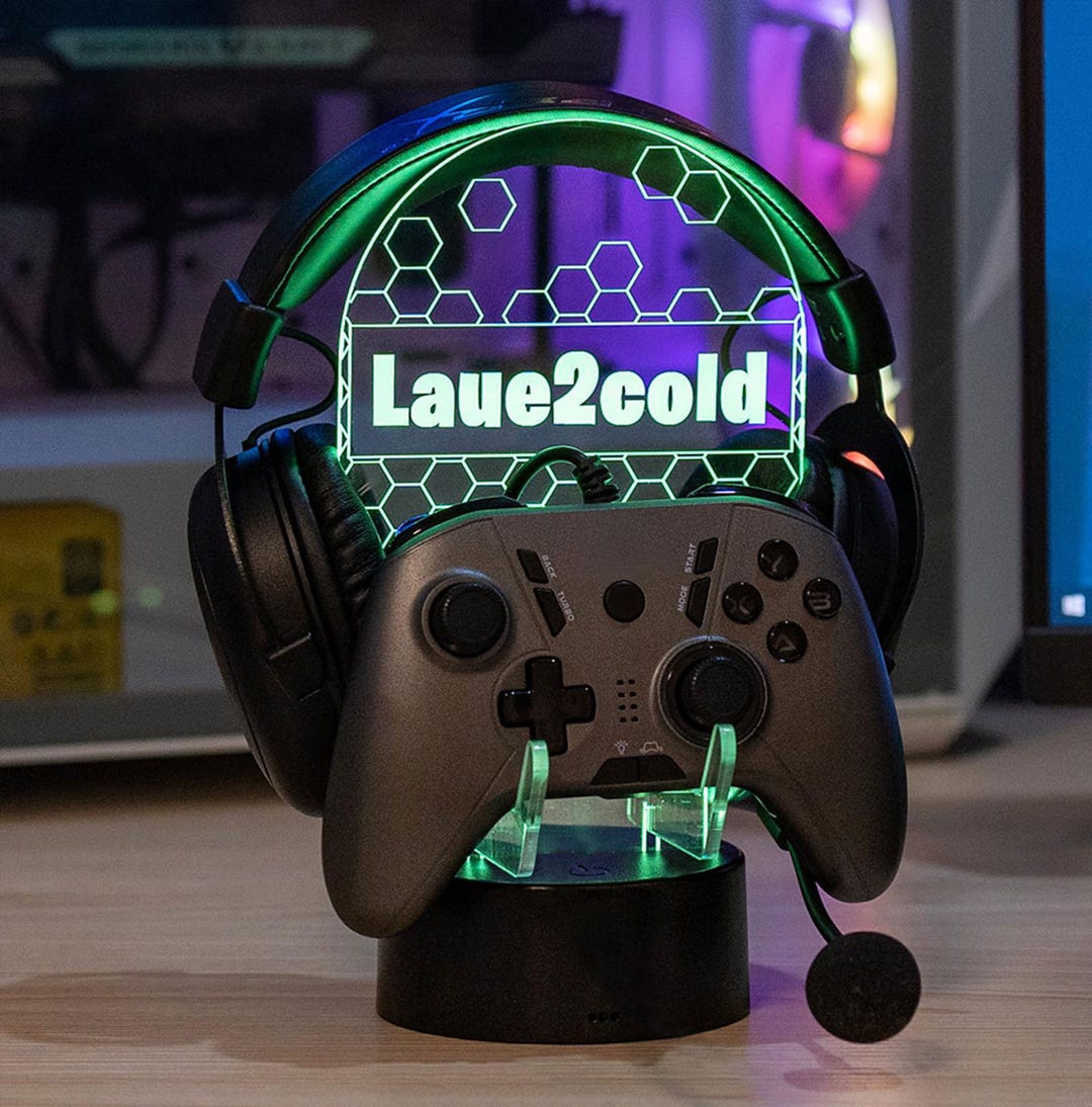 Custom Light up Controller and Headset Stand for Xbox PS4 PS5 Switch ...