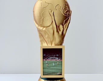 World Cup Trophy w/ Custom Frame - 12 inches