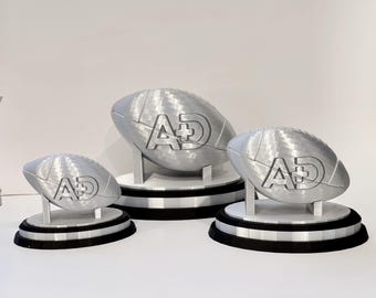 Customizable Championship Football Trophy - Personalized Championship Award with Stand