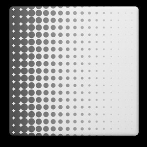 Modernt set med halvtonsunderlägg i sten - Vitt till svart prickigt mönster - Set med 4 absorberande underlägg - Minimalistisk popkonstdekor