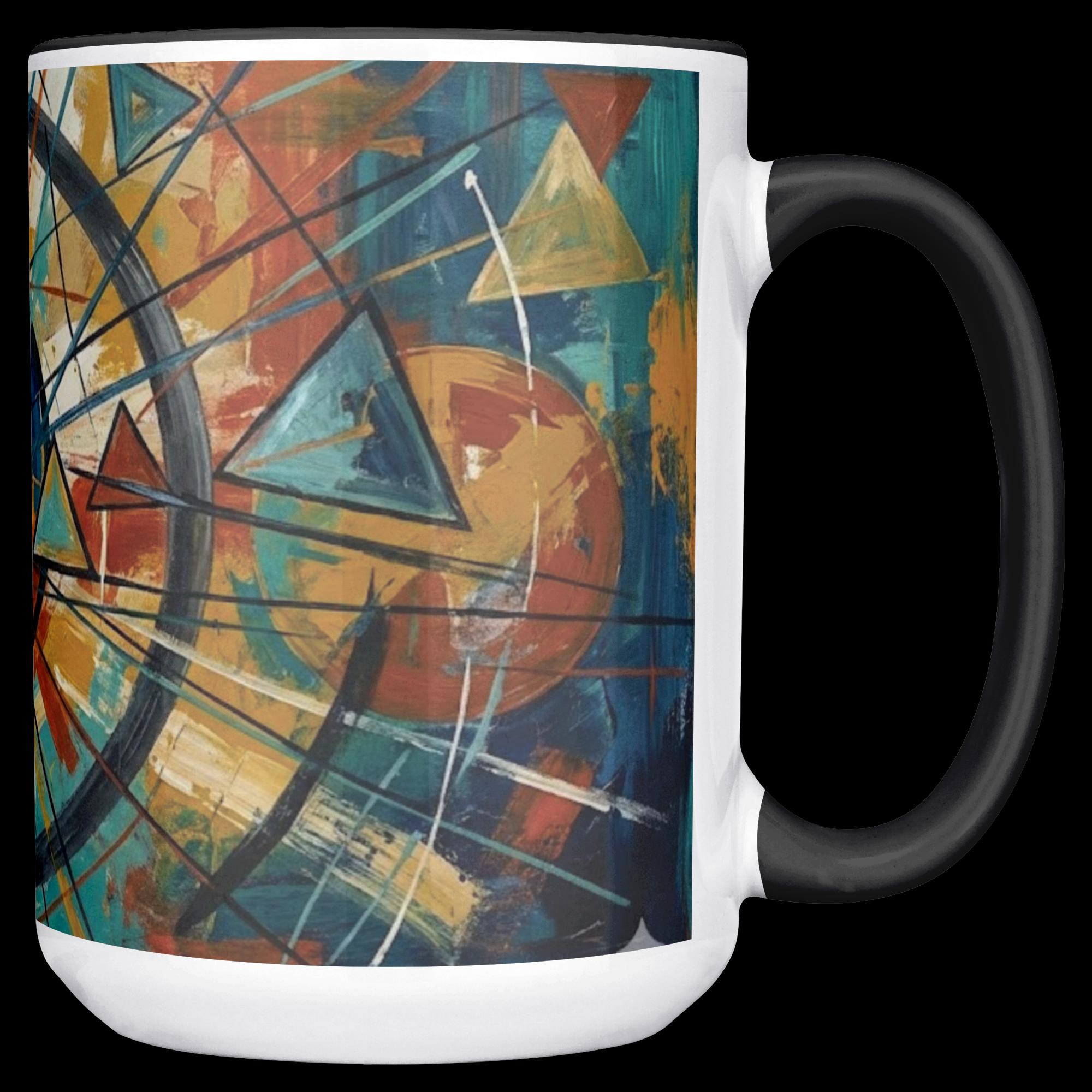 Abstract Geometric Art Coffee Mug, Modern Colorful Shapes Ceramic Cup, Mid  Century Style Vibrant Kitchen Decor, Artistic Gift for Him or Her - Etsy