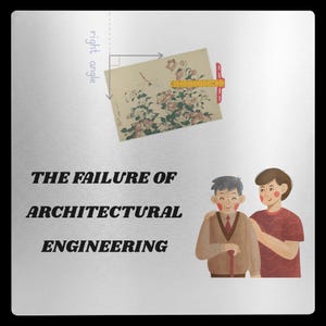 Scheitern der Architektonischen Technik Metallplatte - 12x30 Humorvolle Kunst - Außermittiges Rahmendekor - Lustiger Architekt Ingenieur Geschenk
