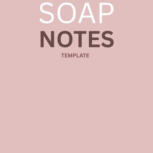 SOAP Notes Template | Pink Printable PDF for Therapy | Counseling Progress Notes Sheet | Digital Mental Health Form | Instant Download
