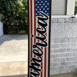 America Porch Leaner | 4th of July Decor | USA Porch Leaner | Patriotic Porch Leaner | Memorial Day | Red White & Blue | Stars and Stripes