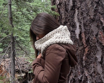 Extra Large Cowl Scarf - Plush and Thick Super Chunky Wool Infinity Scarf - Double Wrap Cowl Scarf