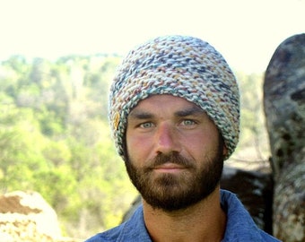 PDF Knit Beanie Hat Pattern - Waffle Honeycomb Thick and Quick Hat Pattern - Instant Download