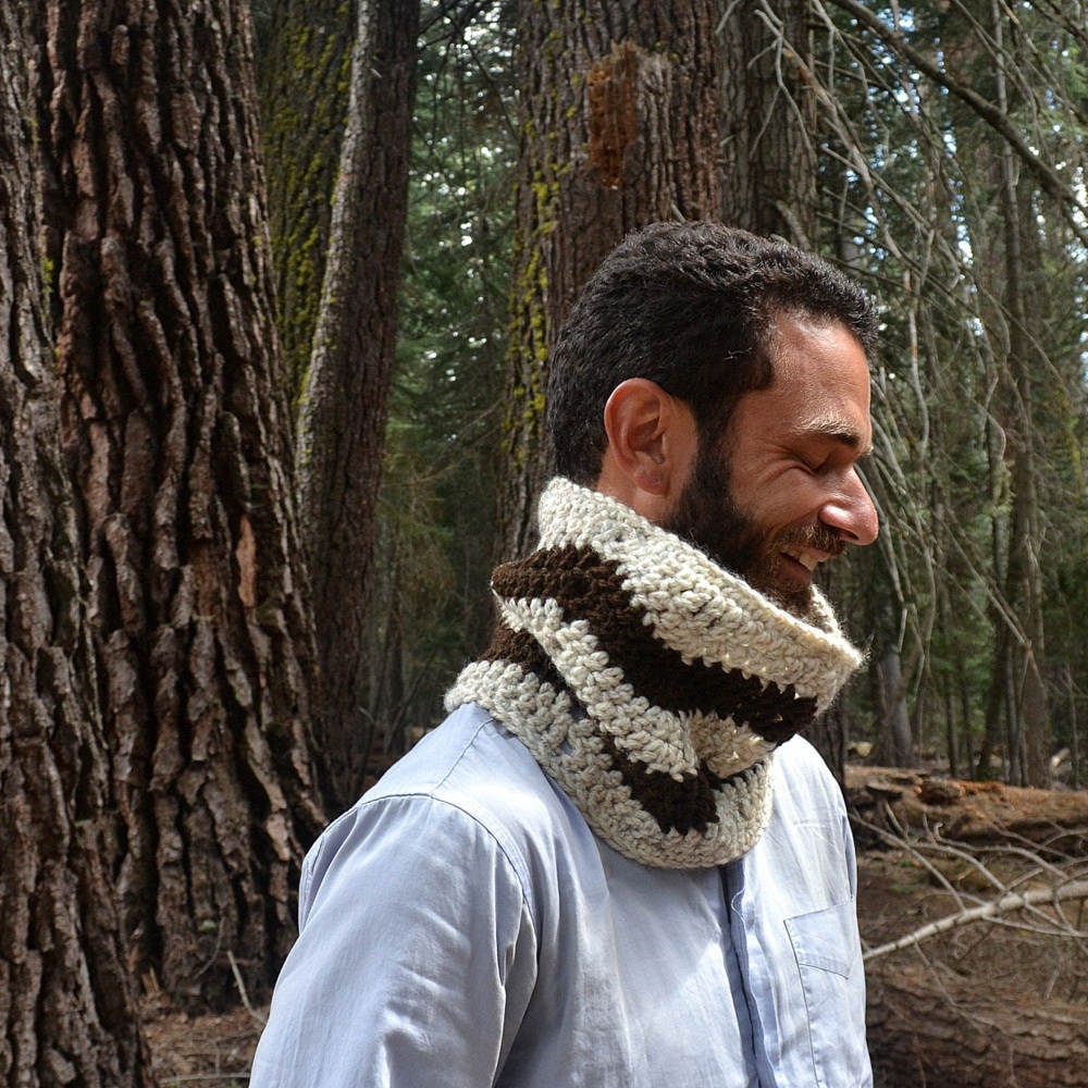 Crochet Scarf Pattern Snood Scarf Pattern Unisex Chevron Scarf DIY